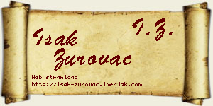 Isak Zurovac vizit kartica
